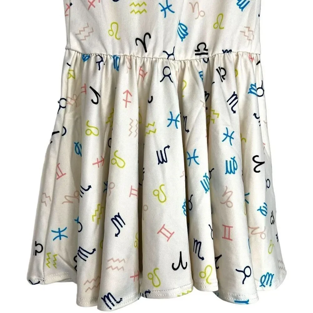 NEW Dot Dot Smile Zodiac White Cap Sleeve Dress 12-24M